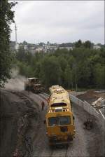 Am Nachmittag des 07.06.2009 wurde die neue Trasse gestopft.