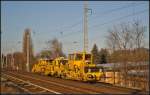 Plesser & Theurer 05-32 CSM und SSP 512 der Gleisbau Gruppe am 04.03.2013 in Berlin-Karow