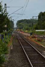 Auch zwischen Neuss und Korschenbroich ist eine Baustelle, denn in Kleinenbroich ist das Umbauprogramm für barrierefreie Zugänge om vollem Gange.