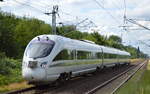 Der DB Testzug advanced TrainLab  605 517-1 DB AG  am 07.07.21 Durchfahrt Bf.