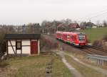612 901 der Bahntechnik fuhr am 17.03.15 durch Jößnitz/V.