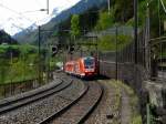 DB - Unterwegs am Gotthard TW 612 901/902 bei Intschi am 08.05.2012 .. Standort des Fotografen auserhalb der Geleisanlagen ..