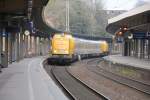 Gleismesszug im Sandwich von 203 309 und 203 314 f�hrt am 02.04.2012 durch den Wuppertaler Hauptbahnhof.