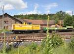 Wiebe 211 015-3 (Lok 9) vor dem alten Ringlokschuppen Niederhone bei Eschwege West am 20.06.2011.