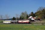 753 001 mit einer Mefahrt bei Hohenfurch (22.04.2007)