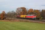 Putzzug am 218 139 und 212 093 am 10.11.2012 bei Hilperting.