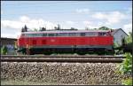 DB Services 218 208 mit einem Bauzug am 23.05.2009 in Havelland-Falkensee (NVR-Nummer 92 80 1218 208-7 D-DB)