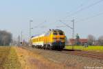 218 477 mit Mess-NbZ 94322 Heesen-> Kassel Hbf am 06/03/14 durch Paderborn- Elsen Richtung Altenbeken.