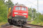 218 261-6 DB Bahnbaugruppe bei Redwitz/ Rodach am 28.07.2012.
