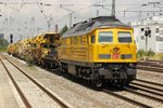 233 493-6 mit Bauzug in M�nchen Heimeranplatz, Juli 2016.
