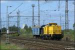 710 689 beim rangieren im Rostocker Seehafen auf Hhe des Hp dierkow am 04.05 (2)