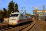 Der ICE-S fährt als Messzug von Dresden kommend durch Chemnitz-Hilbersdorf.