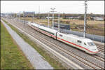 Am 17.10.2026 erreicht der ICE S  erstmalig die Steiermark um auf der Koralmbahn Testfahrten durchzuf�hren. Hier bei der Ausfahrt aus dem Bahnhof Wundschuh Richtung S�den . 