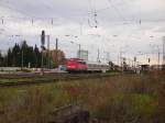 110 169 steht am 18.11.06 mit ihrem Messzug in Biblis.