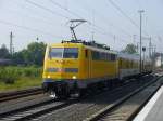 DB Netz 111 059 mit einem Messzug von Münster (Westf.) Hauptbahnhof nach Osnabrück in Münster (Westf.) Hauptbahnhof.