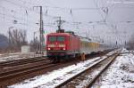 114 501-0 DB Systemtechnik Minden mit einem Messzug in Priort und fuhr in Richtung Golm weiter.