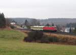 114 501 hatte am 21.02.14 wieder eine Messfahrt zwischen Zwickau-Hof und zurück.