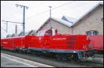 Am Anfang des Tunnelhilfszuges gestern in Fulda (Hbf): 714 102 (12.12.2015).