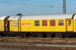 75 80 2329 179-5 D-DB, Wohnwagen der DB Bahnbau -Gruppe. Entstanden durch Umbau von DB- Umbauwagen B3yg ex preuß. Abteilwagen durch die DB. Beheimatet in Königsborn bei Magdeburg. Aufgenommen am 23.2.14 in Bf. Oranienburg Strecke Berlin-Rostock.