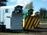 3 Schneepflge Bauart Meiningen im Chemnitzer Eisenbahnmuseum.