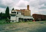 Am 12.07.1992 steht der ehemalige Weienfelser Schneepflug im Bahnhof Erfurt Nord abgestellt.