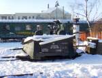 Der ehemals auf der Fichtelbergbahn beiheimatete Schneepflug 97-09-59 am 10.01.2009 in Radebeul-Ost.