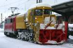 Schneeschleuder 716 001-3 am 4.1.2006 im Bahnhof Bad Reichenhall.
