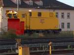Schneepflug im Bahnhofsbereich Lichtenfels, im letzten Jahr war er Rot In diesem Jahr in Gelber Farbgebung