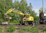 Atlas 2-Wege-Bagger bei der Arbeit in Brühl-Vochem - 20.09.2018