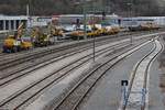 Bauarbeiten zur Elektrifizierung der Südbahn, Streckenabschnitt Biberach - Aulendorf.