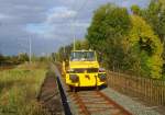 Ein Unimog auf Gleis 3 im Bahnhof Smmerda am 30.09.2007