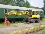 Zweiwegebagger ATLAS 1604 im DGEG Eisenbahnmuseum Bochum Dahlhausen.