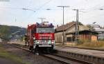 HLF 24/16-S der Freiwilligen Feuerwehr St.Georgen bei Einweisungsfahrten im Bf St.Georgen 29.9.12