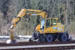 Atlas Bagger ZW 1604 BB abgestellt in Hochstadt/ Marktzeuln am 02.03.2013.