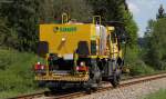 Spritzunimog der Firma Lauff als DbZ 24248 (Schwenningen/Ne. - Villingen(Schww)) bei Zollhaus 19.5.14