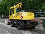 Liebherr Zweiwegebagger am 19.06.15 in Heidelberg