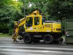 Liebherr Zweiwegebagger am 19.06.15 in Heidelberg