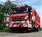 BF Frankfurt am Main Mercedes Benz Axor Rüstwagen Schiene 1 am 10.07.16 beim Sommerfest im Straßenbahn Museum Frankfurt am Main