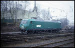 BASF Lok 145CL004 rangiert hier am 18.2.2001 im Bahnhof Aachen West.