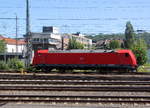 185 213-6 DB  rangiert in Aachen-West. 
Aufgenommen vom Bahnsteig in Aachen-West. 
Bei Sommerwetter am Vormittag vom 28.6.2019.