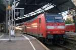 146 015-3 mit NRW-Express von Hamm (Westfalen) bei der Einfahrt in Aachen Hbf