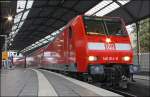 146 014 mit dem RE10113 nach Hamm in Aachen Hbf 9.8.2009