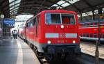 Die DB 111 146-7 mit RE nach Siegen bei aufenthalt in Aachen Hbf am 21.