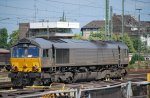 Diesellok der Class 66 wartet im Bhf Aachen West auf Einsatz (30.06.08)