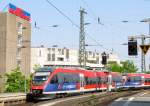 Ein Euregiobahn Garnitur fuhr am 19.4.2011 in den Aachener HBF ein.