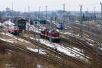 Blick auf den Bahnhof Angermnde im Mrz 2013.