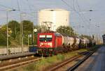 DB Cargo 187 133 mit KeWa durch Anklam als Umleiter am 01.07.2019.