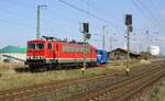 Abholung von 155 196-9 D-FWK durch 3 312 323 9 D-ZFA | Anklam | April 2022 | ich stehe auf dem Grünstreifen Hafenstrasse