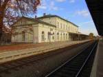 Das Bahnhofsgebude in Bad Langensalza; 03.11.2011