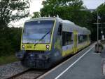 agilis RegioShuttle (RS1) V 650.726 steht in Bad Steben abfahrbereit als ag 84690 nach Hof; 05.08.2011  